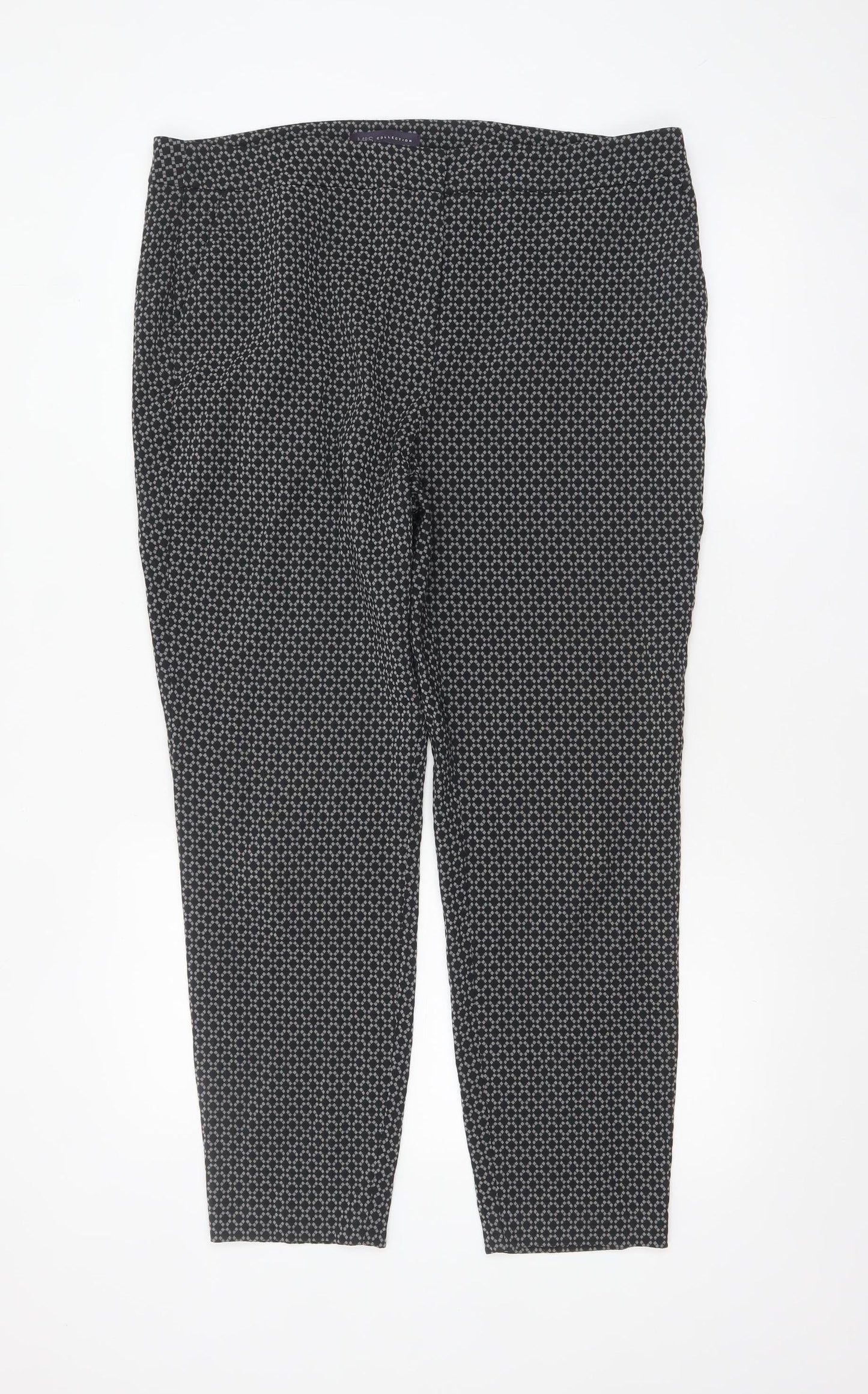 Womens UK Size 16 Marks and Spencer Slim Fit Business Casual Workwear Black Trou