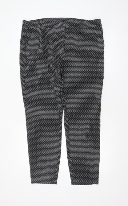 Womens UK Size 16 Marks and Spencer Slim Fit Business Casual Workwear Black Trou