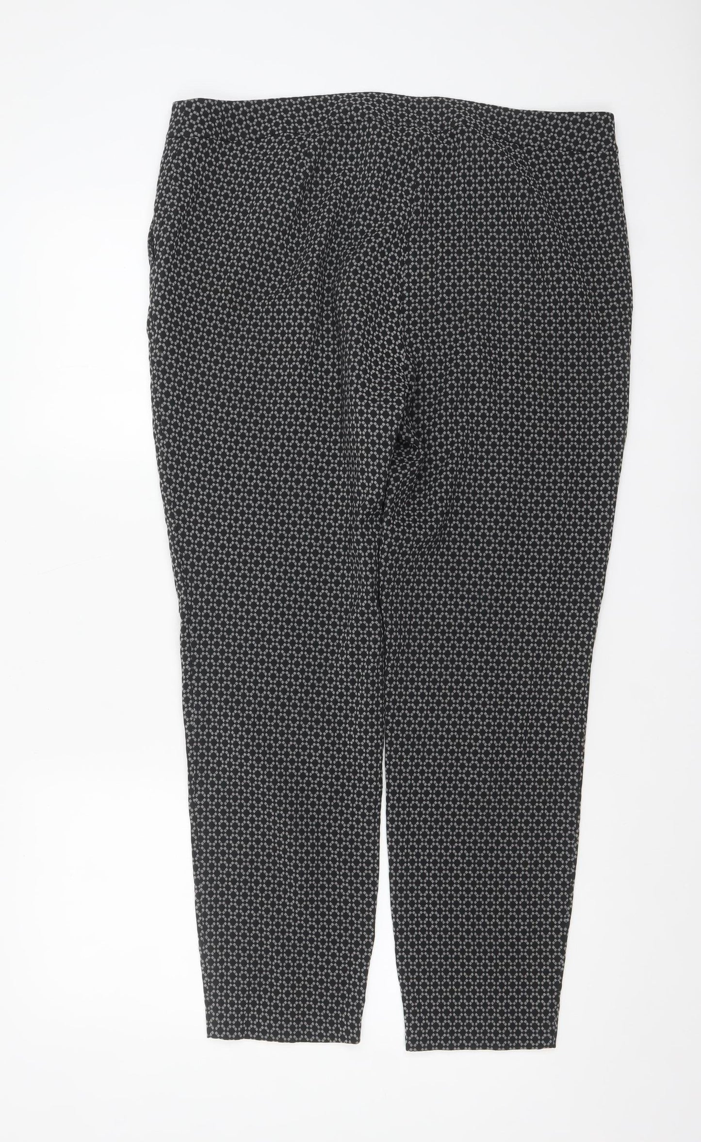 Womens UK Size 16 Marks and Spencer Slim Fit Business Casual Workwear Black Trou