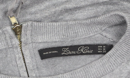 Womens UK Size 12 Zara Grey Pullover Jumper