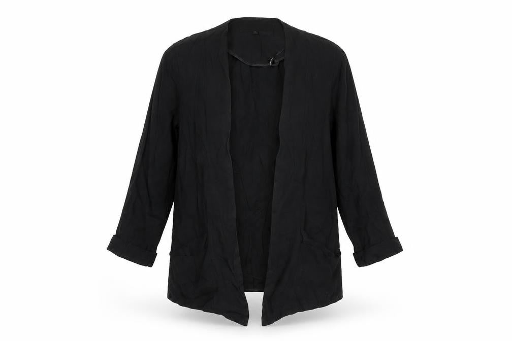 Warehouse Women’s Black Size 8 Blazer Jacket Lightweight Open Front