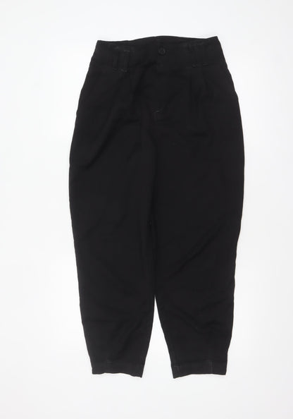 H&M Divided Women’s Black High-Rise Slim Tapered Trousers Size 10