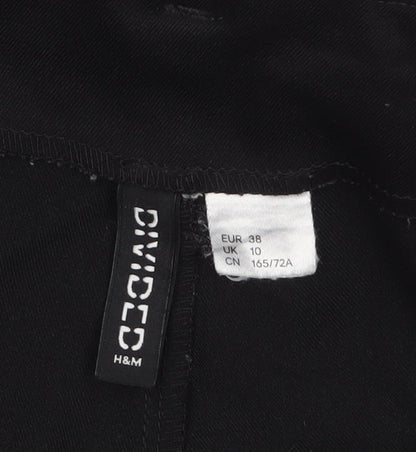 H&M Divided Women’s Black High-Rise Slim Tapered Trousers Size 10