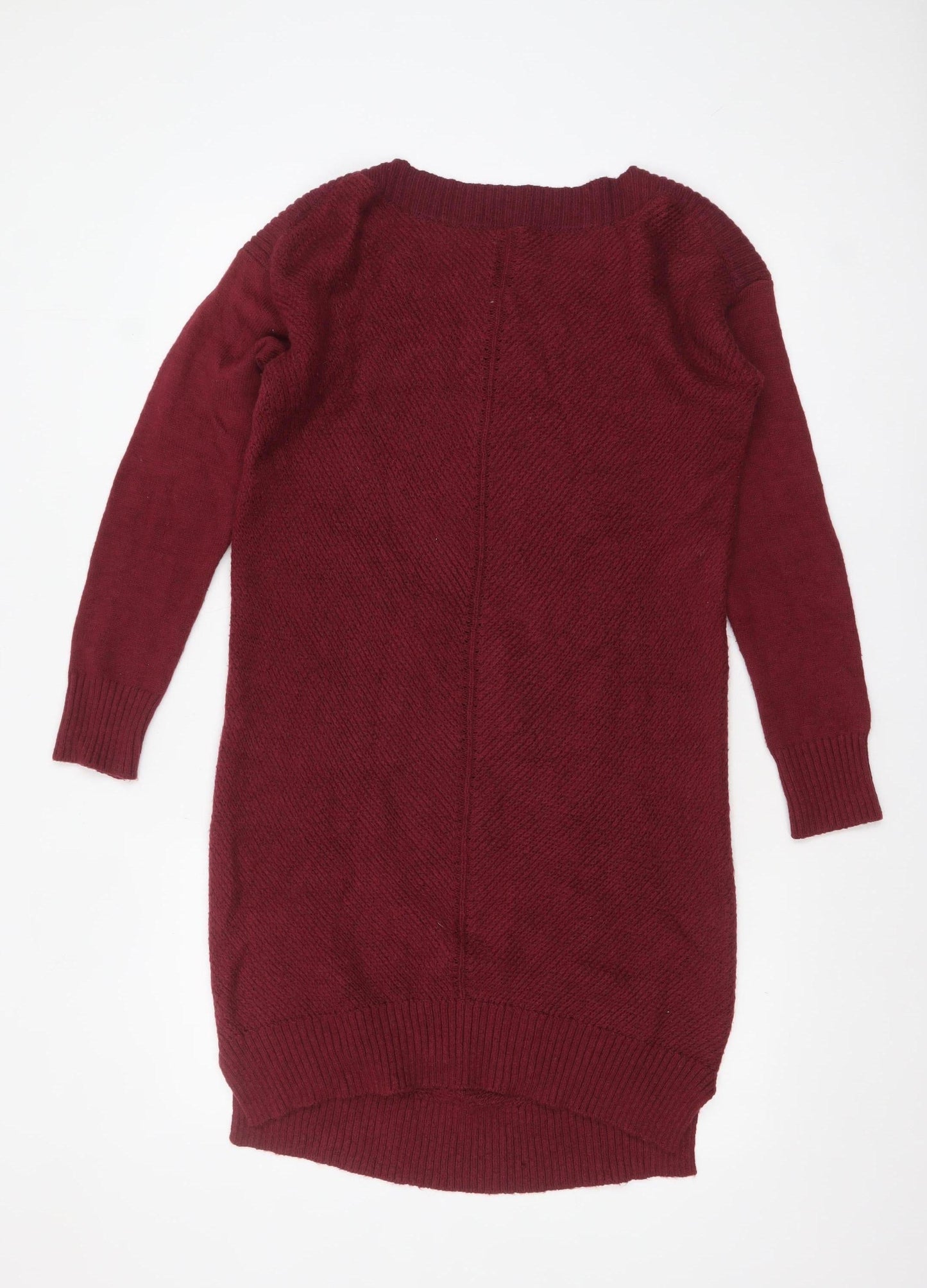 Womens UK Size 10 Fat Face Red Tunic Jumper