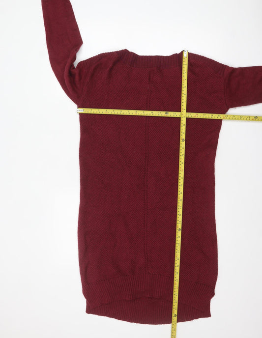Womens UK Size 10 Fat Face Red Tunic Jumper
