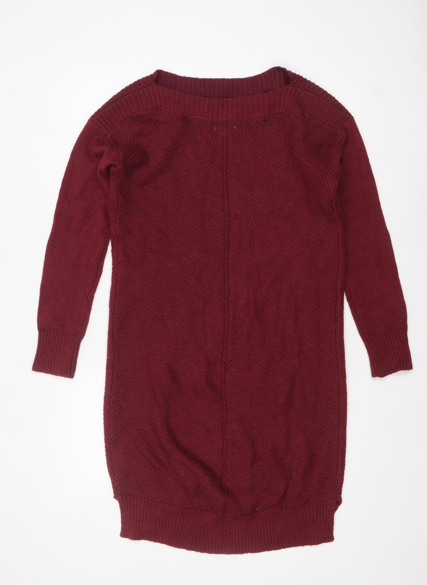 Womens UK Size 10 Fat Face Red Tunic Jumper