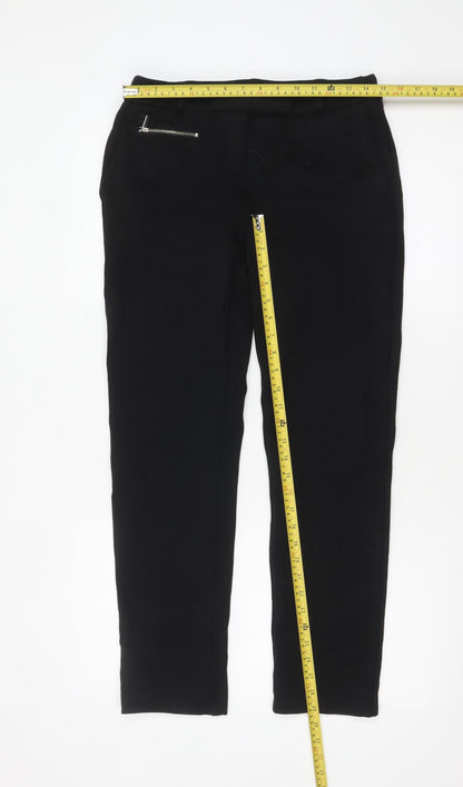 Womens UK Size 10 Nutmeg Slim Fit CasualBusinessWorkwear Black Trousers
