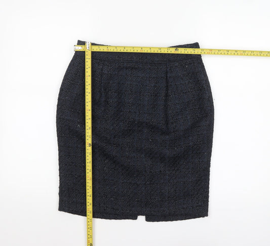 Womens UK Size 10 Marks and Spencer Straight & Pencil Tweed Skirt