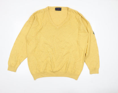 Mens UK Size 2XL Tricot Marine Yellow Pullover Jumper