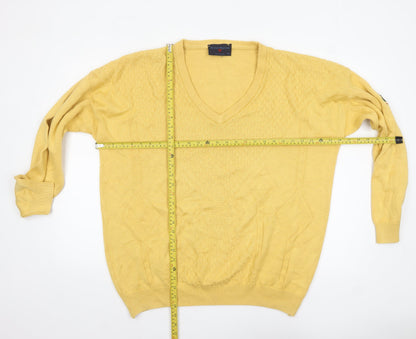 Mens UK Size 2XL Tricot Marine Yellow Pullover Jumper