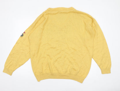 Mens UK Size 2XL Tricot Marine Yellow Pullover Jumper