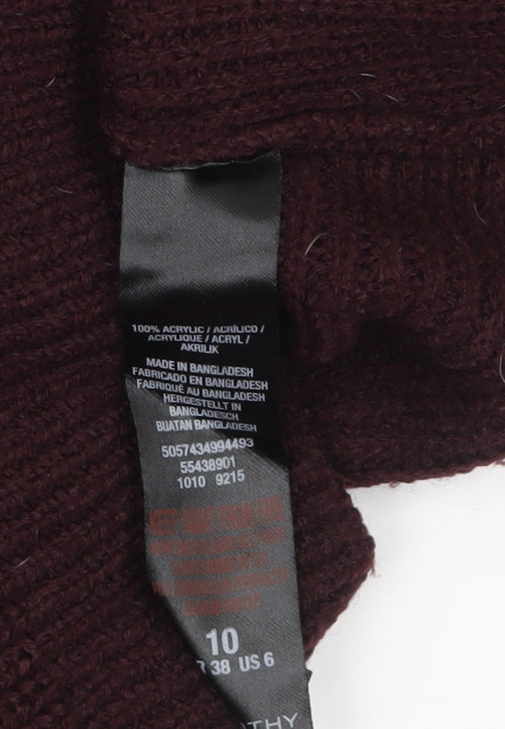 Womens UK Size 10 Dorothy Perkins Brown Pullover Jumper