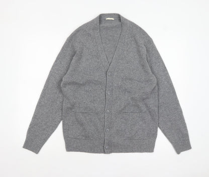 Mens UK Size M GU Grey Cardigan Jumper