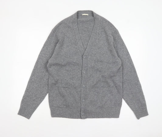 Mens UK Size M GU Grey Cardigan Jumper