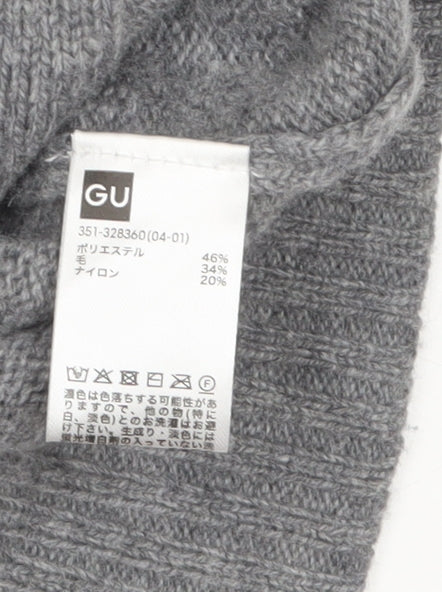 Mens UK Size M GU Grey Cardigan Jumper