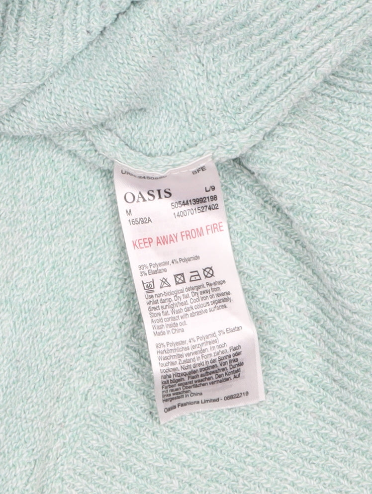 Oasis Women's Green Crew Neck Knit Pullover Jumper Size 12