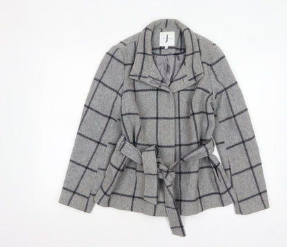 Womens UK Size 10 Jasper Conran Grey Overcoat