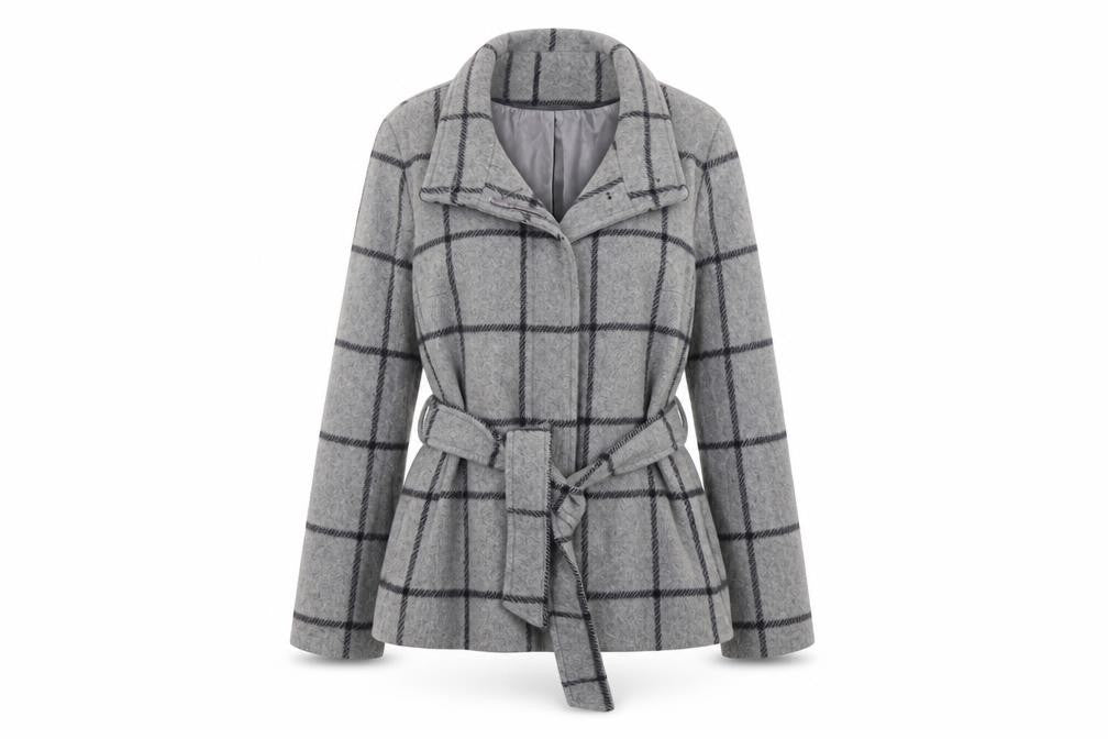 Womens UK Size 10 Jasper Conran Grey Overcoat
