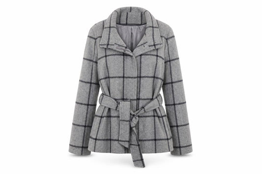 Womens UK Size 10 Jasper Conran Grey Overcoat