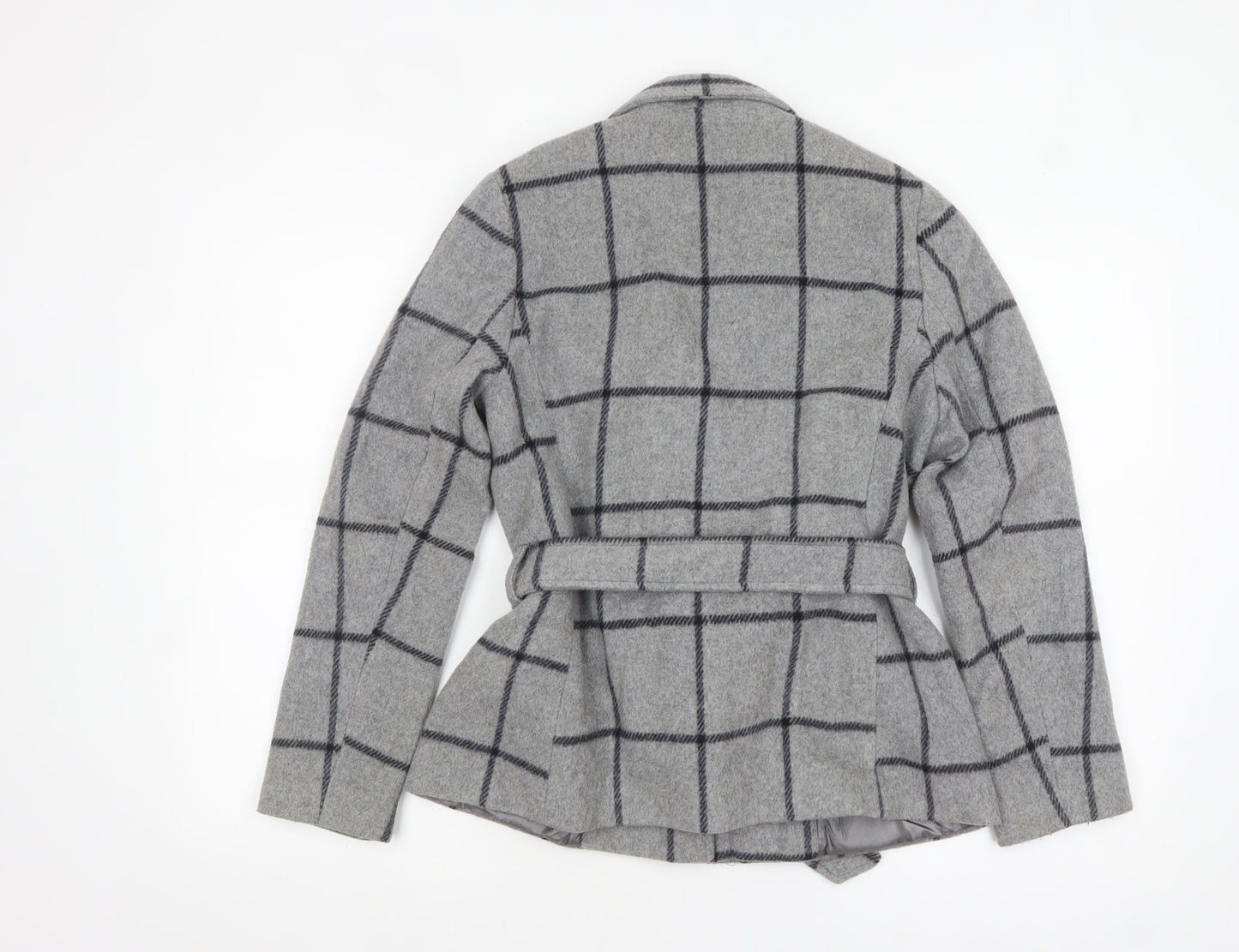 Womens UK Size 10 Jasper Conran Grey Overcoat