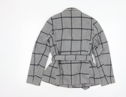 Womens UK Size 10 Jasper Conran Grey Overcoat
