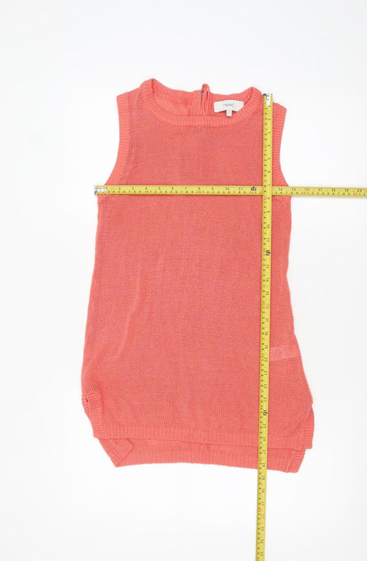 Womens UK Size 10 NEXT Pink Basic Tank