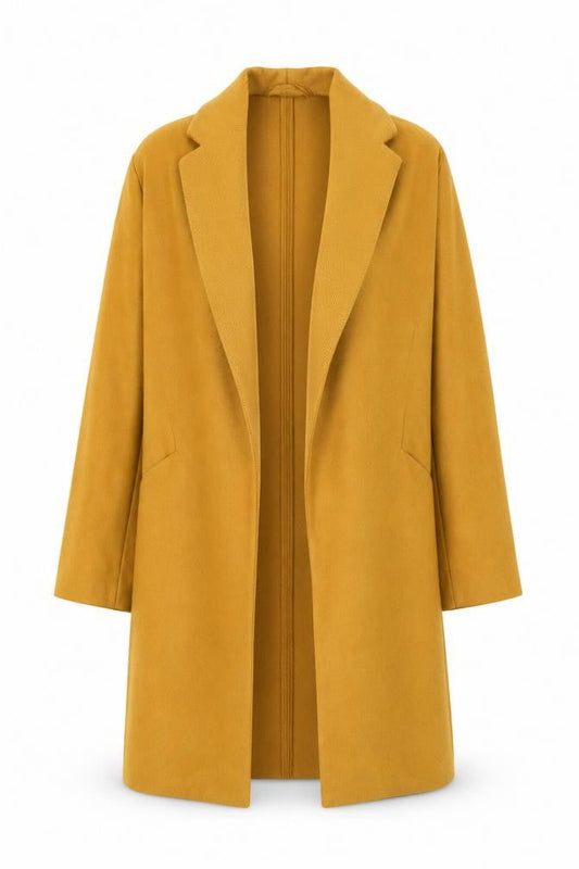 Primark Women's Yellow Long Coat Size 8 Lightweight Overcoat