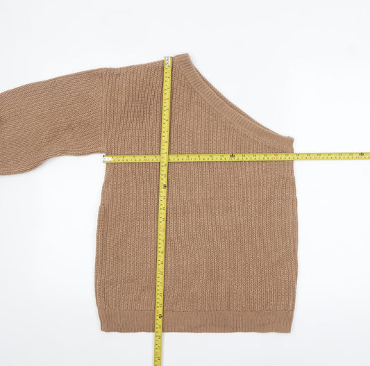 Womens UK Size S AX Paris Beige Pullover Jumper