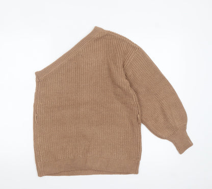 Womens UK Size S AX Paris Beige Pullover Jumper