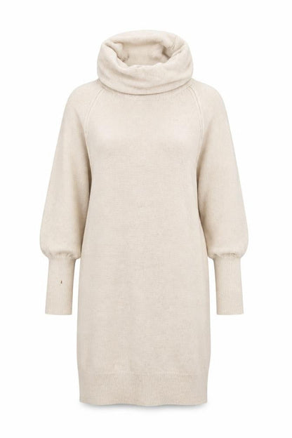 Phase Eight Women Beige Roll Neck Long Sleeve Tunic Jumper S