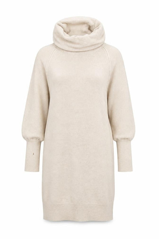 Phase Eight Women Beige Roll Neck Long Sleeve Tunic Jumper S