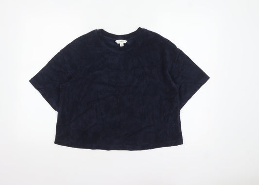 Womens UK Size 10 Marks and Spencer Blue Basic T-Shirt