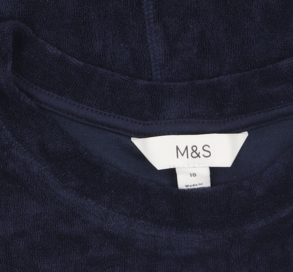 Womens UK Size 10 Marks and Spencer Blue Basic T-Shirt
