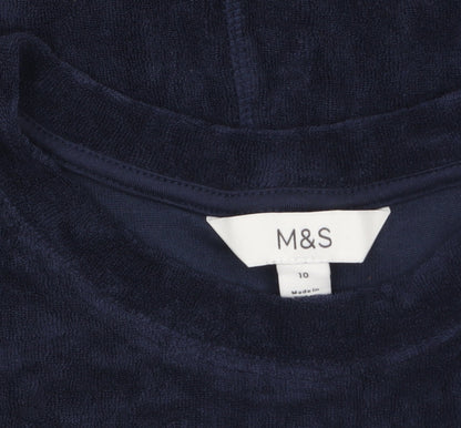 Womens UK Size 10 Marks and Spencer Blue Basic T-Shirt