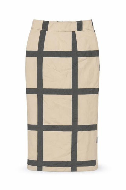ASOS DESIGN Women's Beige Check Midi Pencil Skirt Size 10