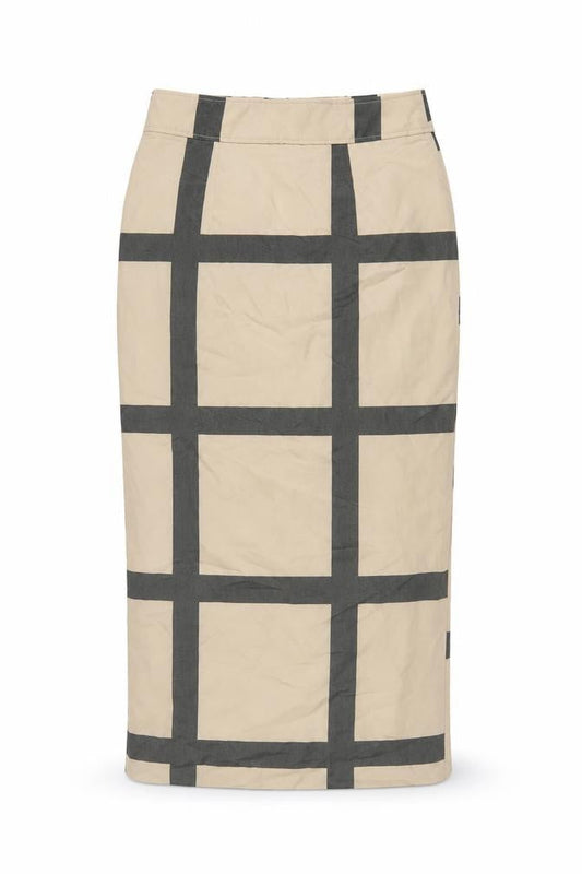 ASOS DESIGN Women's Beige Check Midi Pencil Skirt Size 10