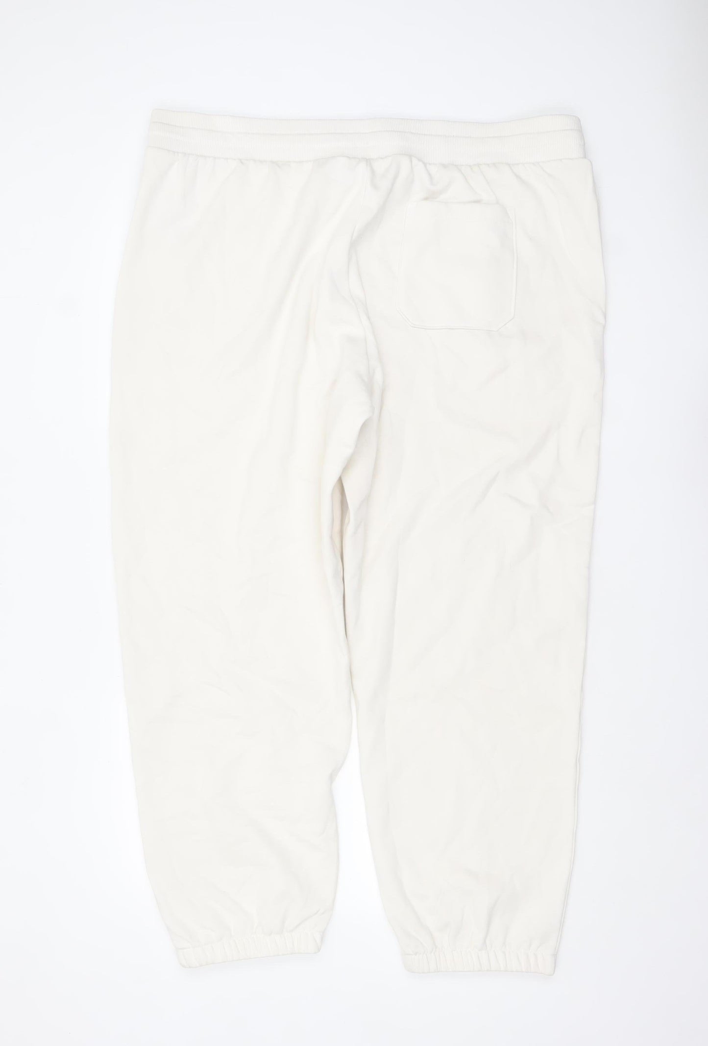 Mens UK Size 2XL Marks and Spencer Regular Fit Jogger Ivory Trousers