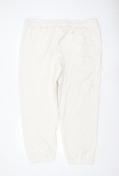 Mens UK Size 2XL Marks and Spencer Regular Fit Jogger Ivory Trousers