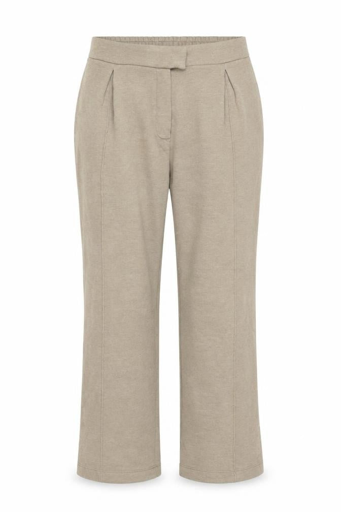 ASOS DESIGN Womens Beige L Relaxed Jersey Elastic Waist Trousers