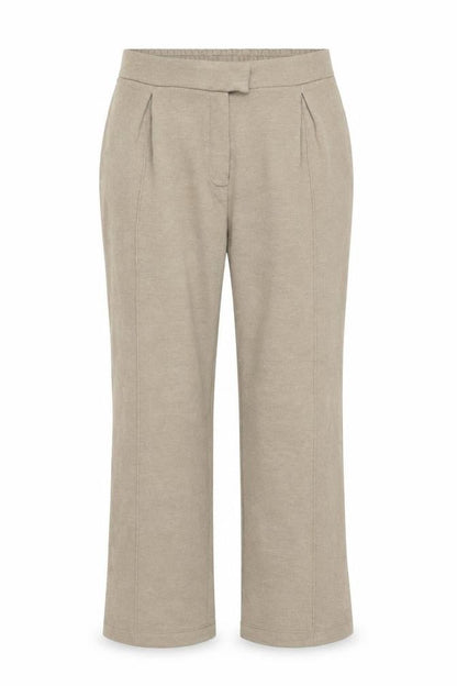 ASOS DESIGN Womens Beige L Relaxed Jersey Elastic Waist Trousers