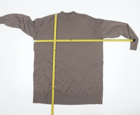 Uniqlo Women’s Brown Mock Neck Long Sleeve Tunic Jumper Size S