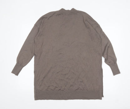 Uniqlo Women’s Brown Mock Neck Long Sleeve Tunic Jumper Size S