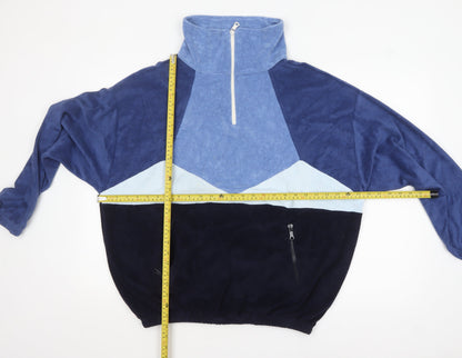 Mens UK Size M Howlin' Blue 1/2 Zip Sweatshirt