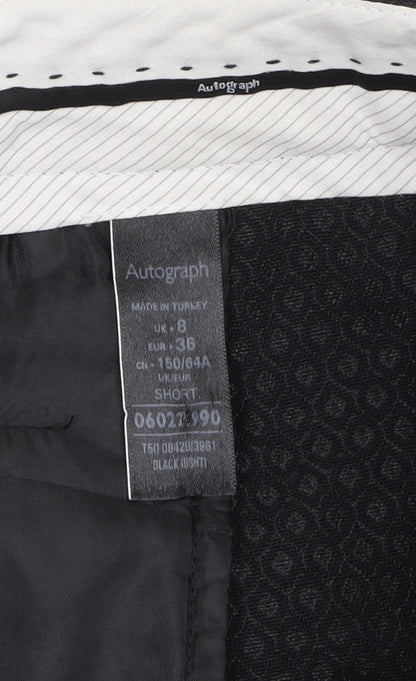 Marks and Spencer Autograph Womens Black Size 8 Short Dress Pants