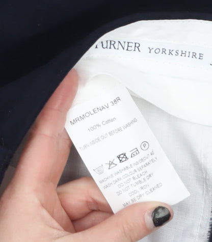 Mens UK Size 38R Joseph Turner Regular Fit Chino Blue Trousers