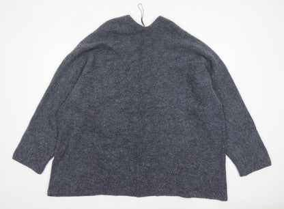 Womens UK Size L Fat Face Grey Cardigan Jumper