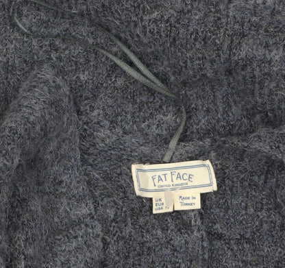 Womens UK Size L Fat Face Grey Cardigan Jumper