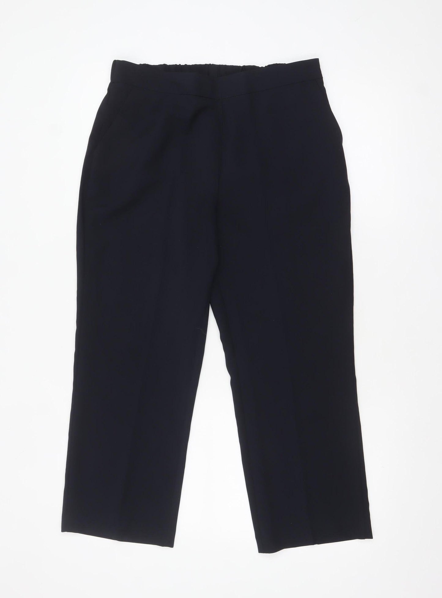 Womens UK Size 12 Bonmarché Regular Fit Casual Workwear Business Black Trousers
