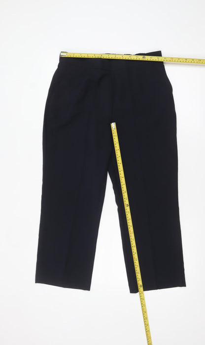 Womens UK Size 12 Bonmarché Regular Fit Casual Workwear Business Black Trousers