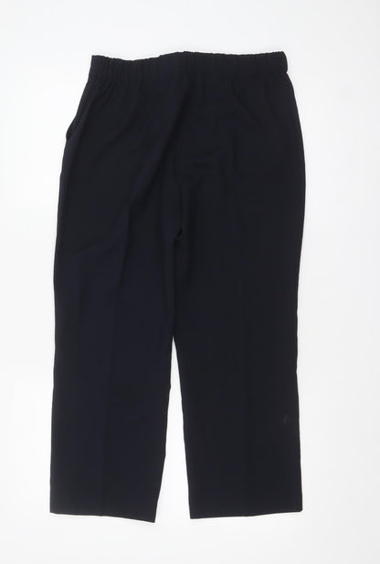 Womens UK Size 12 Bonmarché Regular Fit Casual Workwear Business Black Trousers